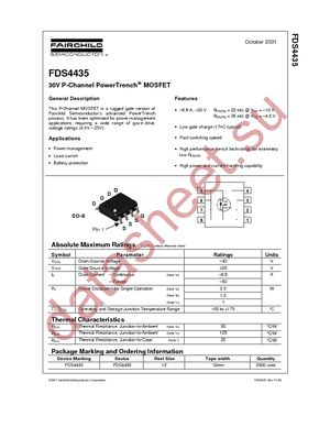 FDS4435 datasheet  